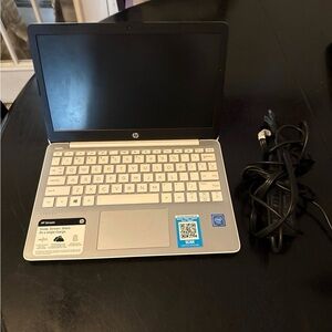 HP Gray Laptop with Black Keyboard